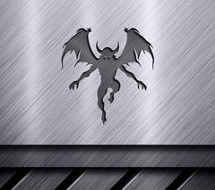 Demoness Silhouette with Horns & Wings SVG SVG