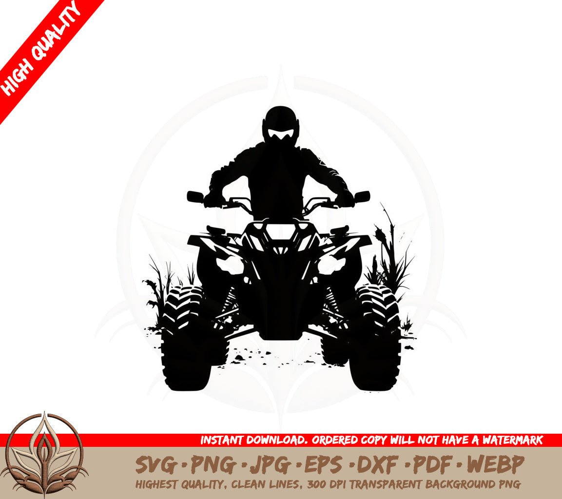 ATV Rider SVG PNG JPG AI PDF DXF EPS and WebP - Digital Download