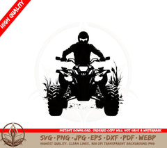 ATV Rider SVG PNG JPG AI PDF DXF EPS and WebP - Digital Download