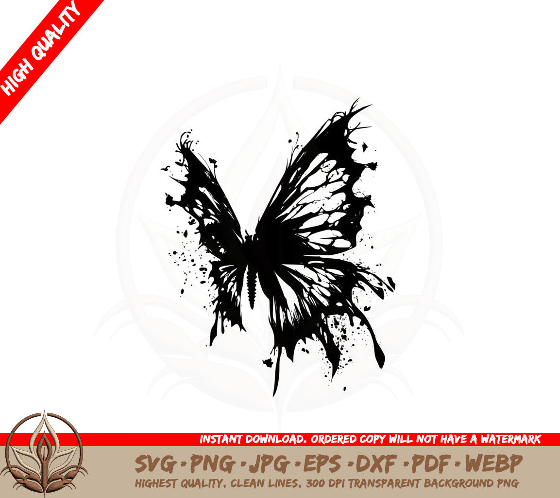 Abstract Butterfly SVG PNG JPG AI PDF DXF EPS WebP - Digital Download