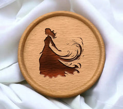 Abstract Gowned Woman