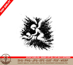 A Woman Holding A Baby SVG - Abstract Guardian Angel SVG