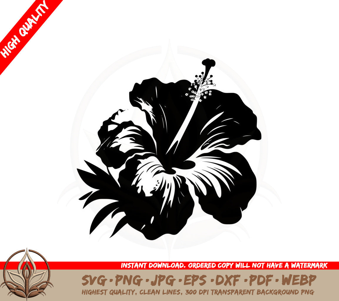 Abstract Hibiscus SVG