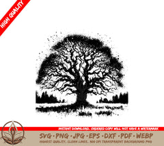 Abstract Horizon Tree SVG PNG JPG AI PDF DXF EPS WebP Digital Download