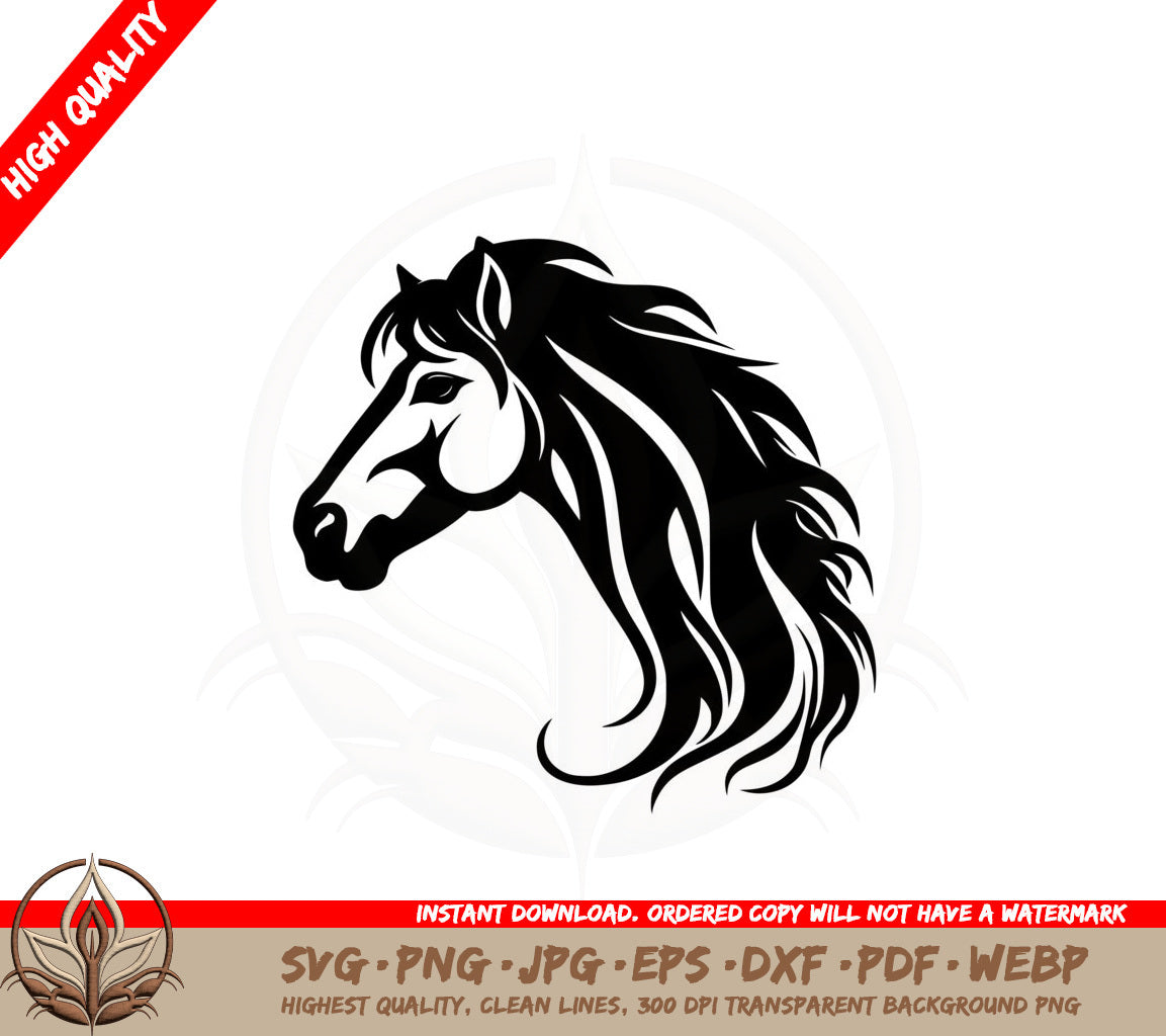 Abstract Horse Portrait SVG
