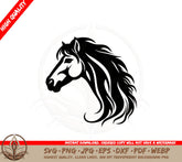 Abstract Horse Portrait SVG
