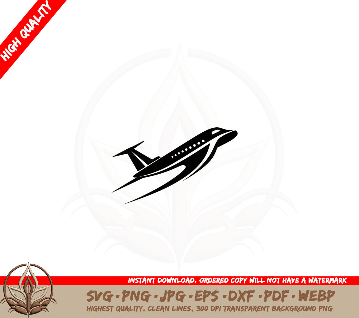 Abstract Passenger Jet SVG