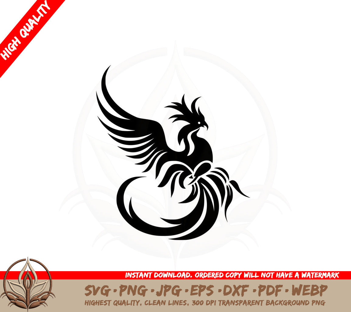 Abstract Phoenix in Flight SVG