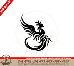 Abstract Phoenix in Flight SVG