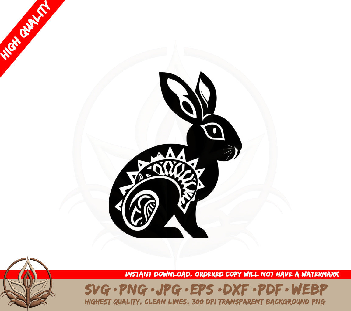 Abstract Rabbit SVG PNG JPG AI PDF DXF EPS WebP Digital Download
