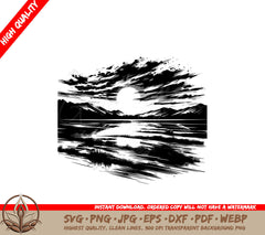 Abstract River Valley SVG