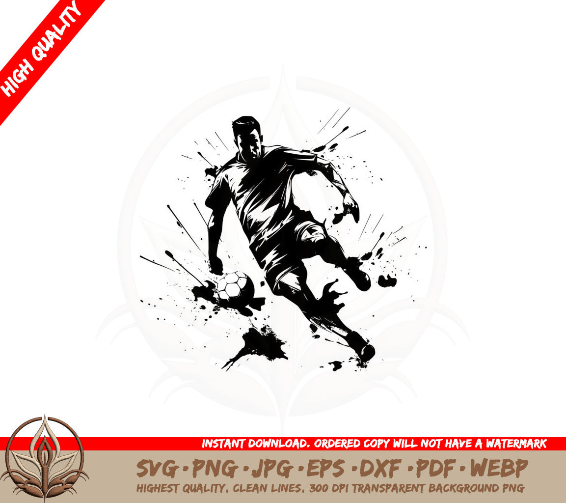 Abstract Soccer Player SVG