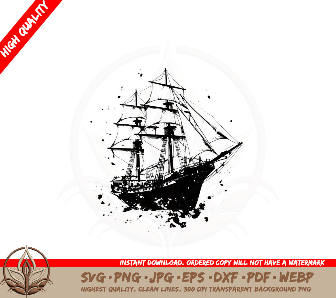 Abstract Vessel SVG PNG JPG AI PDF DXF EPS WebP Digital Download