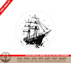 Abstract Vessel SVG PNG JPG AI PDF DXF EPS WebP Digital Download