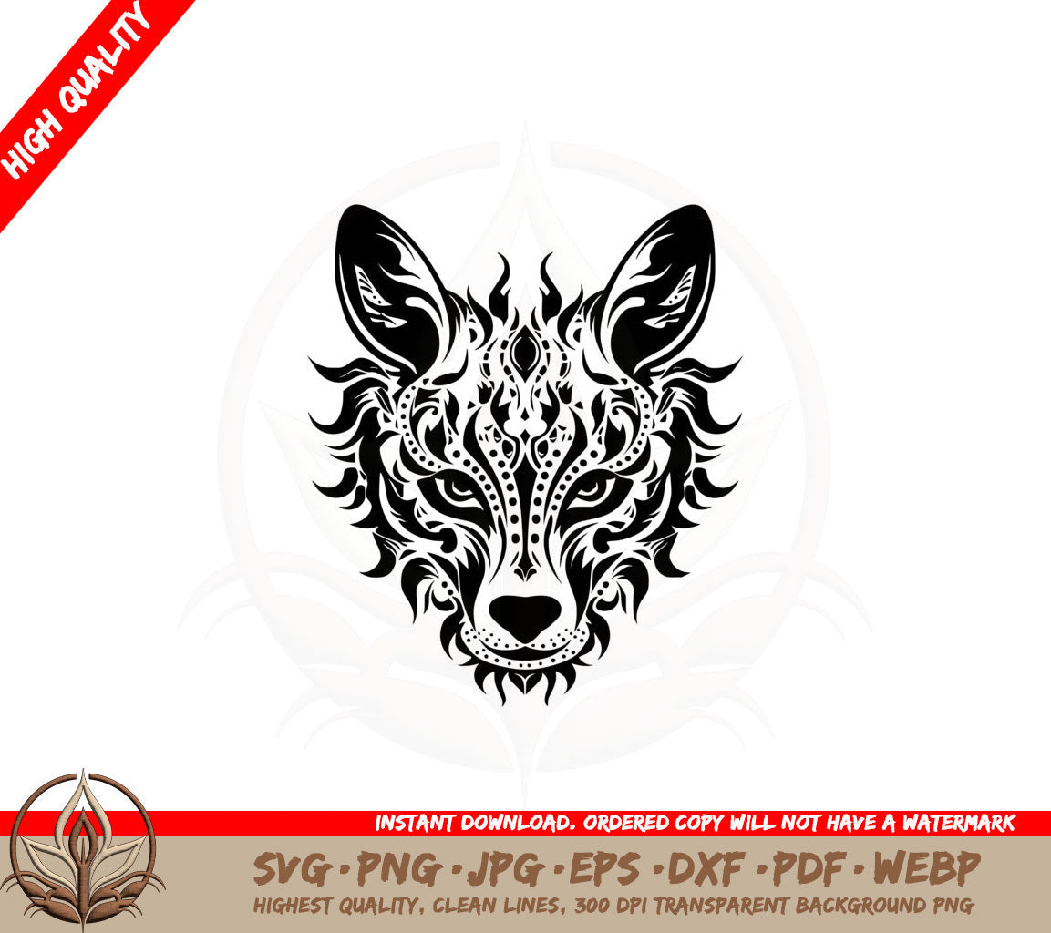 Abstract Wolf Face SVG