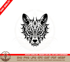 Abstract Wolf Face SVG