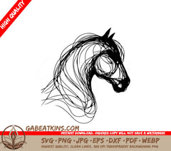 A Horses Head SVG - Abstract horse_A SVG