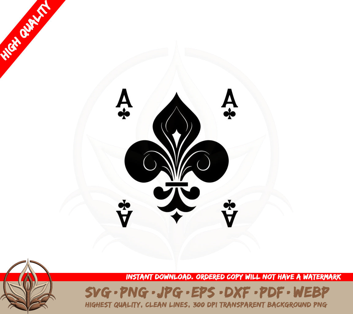 Ace of Clubs SVG Digital Download
