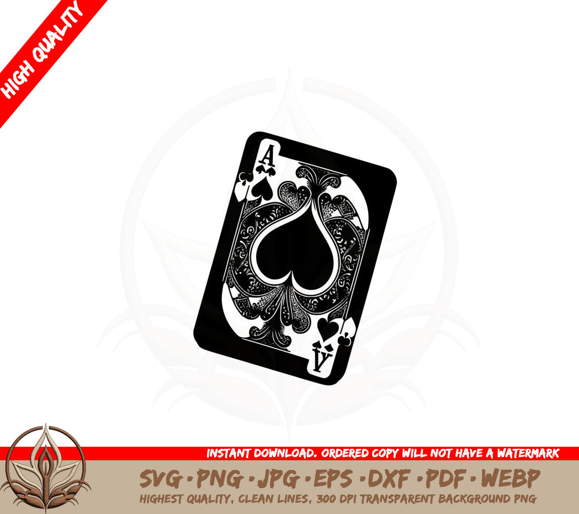 Ace of Spades SVG Digital Download