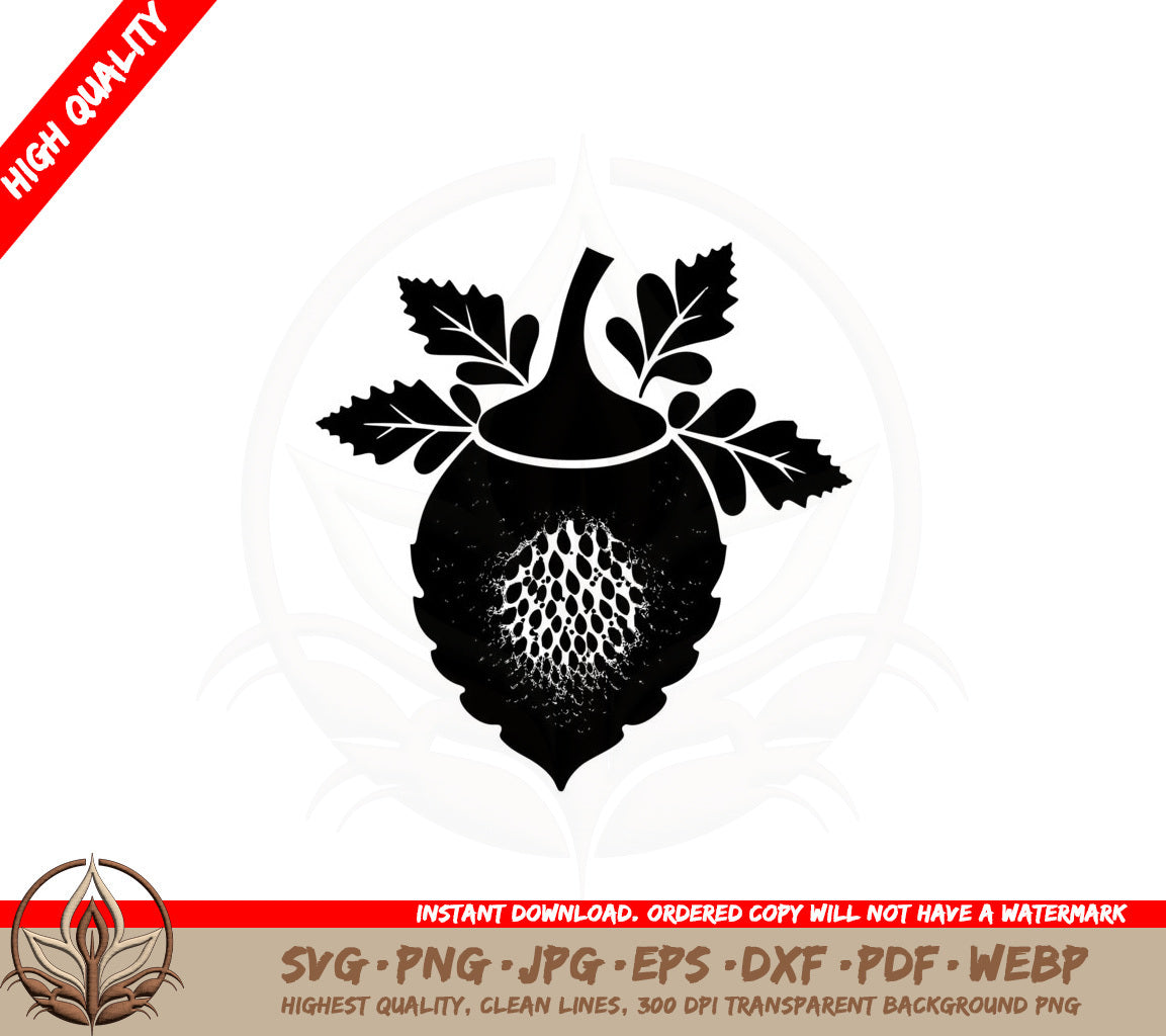 Acorn SVG PNG JPG AI PDF DXF EPS and WebP - Digital Download