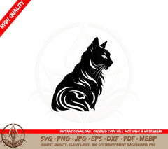 Adorable Abstract Kitty SVG