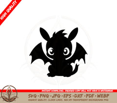 Adorable Baby Dragon Cut File SVG