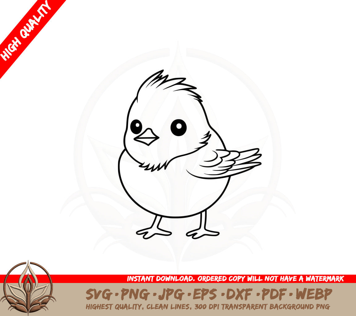 Adorable Bluebird SVG PNG JPG AI PDF DXF EPS and WebP - Digital Download