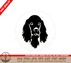 Adorable Cocker Spaniel SVG Cut File Dog SVG for Cricut Silhouette and other cutting machines Digital download includes SVG PNG JPG AI PDF DXF EPS and WebP file formats