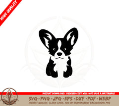 Adorable Corgi Puppy SVG PNG JPG AI PDF DXF EPS and WebP - Digital Download