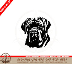 Adorable Dog with Wrinkles SVG PNG JPG AI PDF DXF EPS and WebP Digital Download