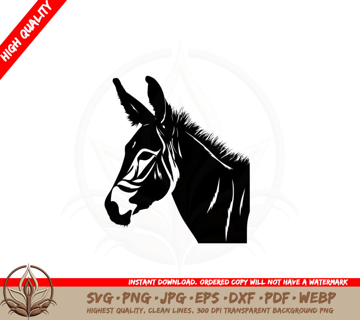 Adorable Donkey Digital Design SVG
