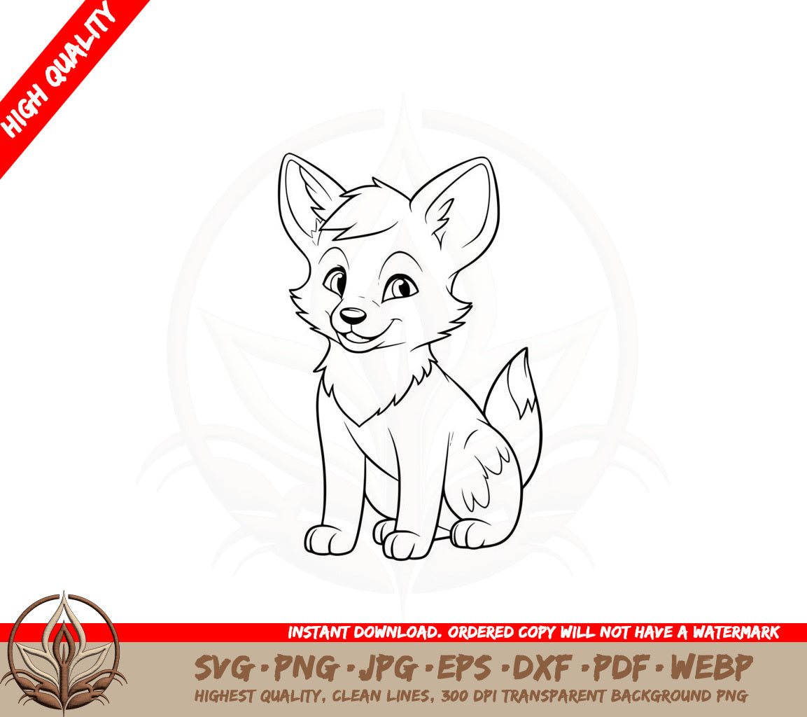 Adorable Fox Digital Design SVG