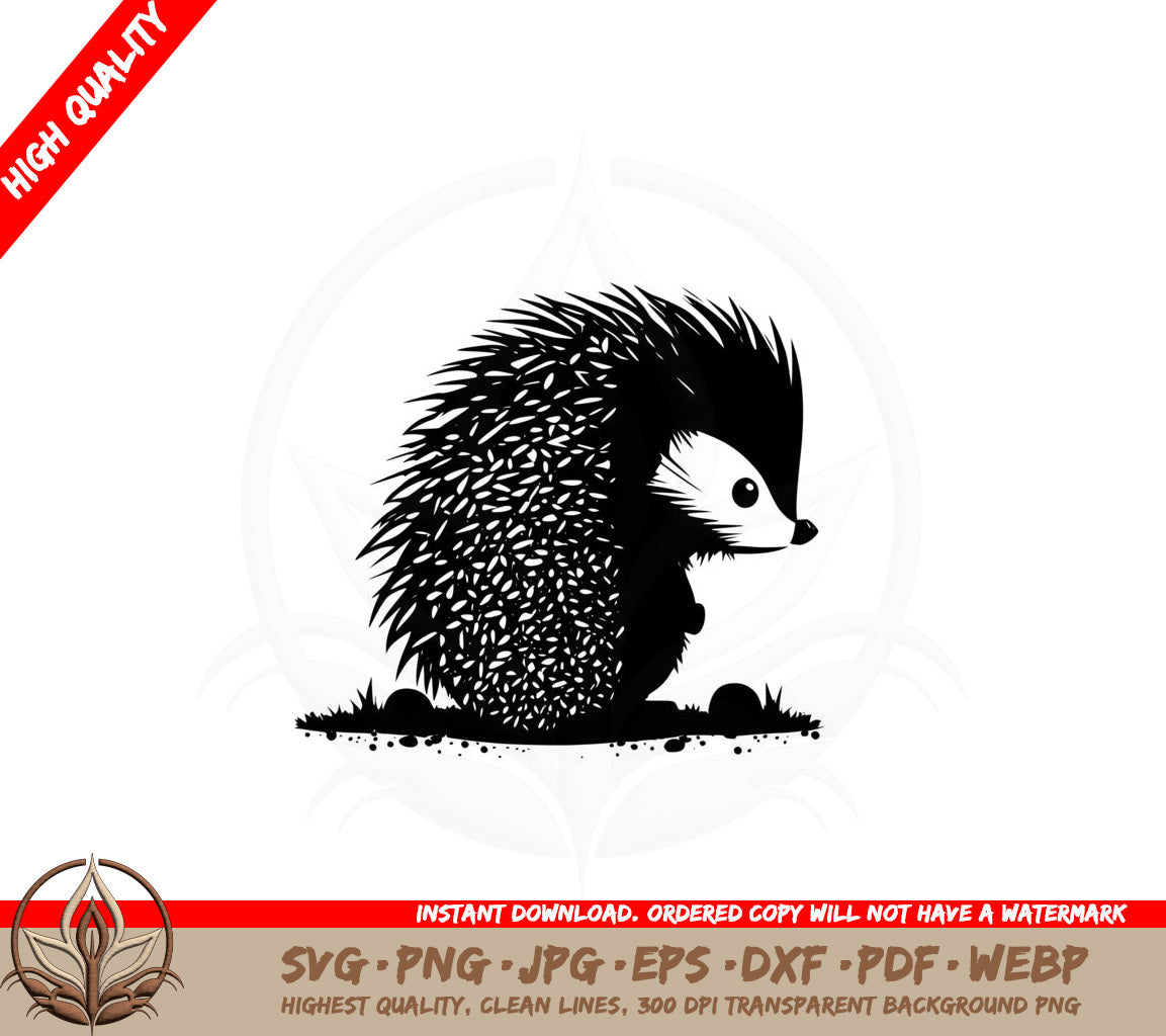 Adorable Hedgehog Digital Design SVG