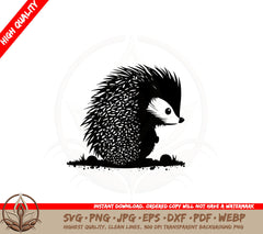 Adorable Hedgehog Digital Design SVG