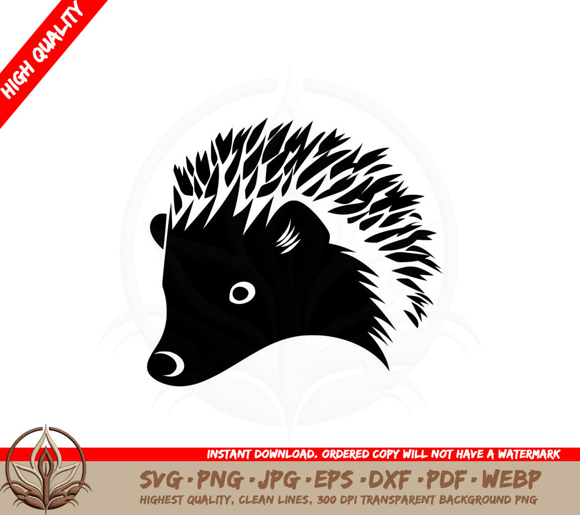 Adorable Hedgehog Close-up SVG Cut File Download