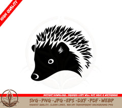 Adorable Hedgehog Close-up SVG Cut File Download