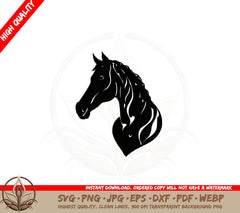 Adorable Horse SVG PNG JPG AI PDF DXF EPS and WebP - Digital Download