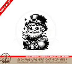 Adorable Lucky Leprechaun SVG Cut File Digital Download