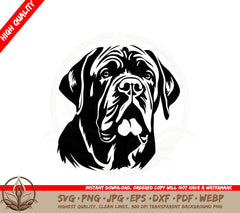 Adorable Mastiff Dog SVG