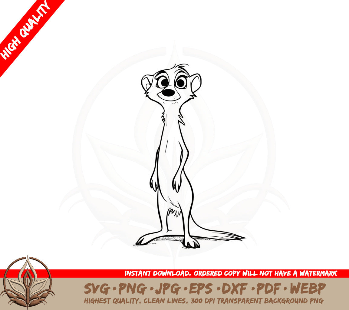 Adorable Meerkat SVG Cut File Download