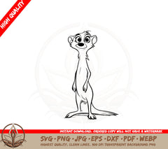 Adorable Meerkat SVG Cut File Download