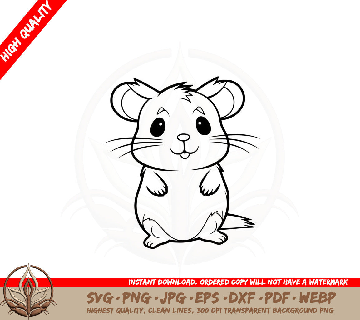 Adorable Mouse Cut File SVG