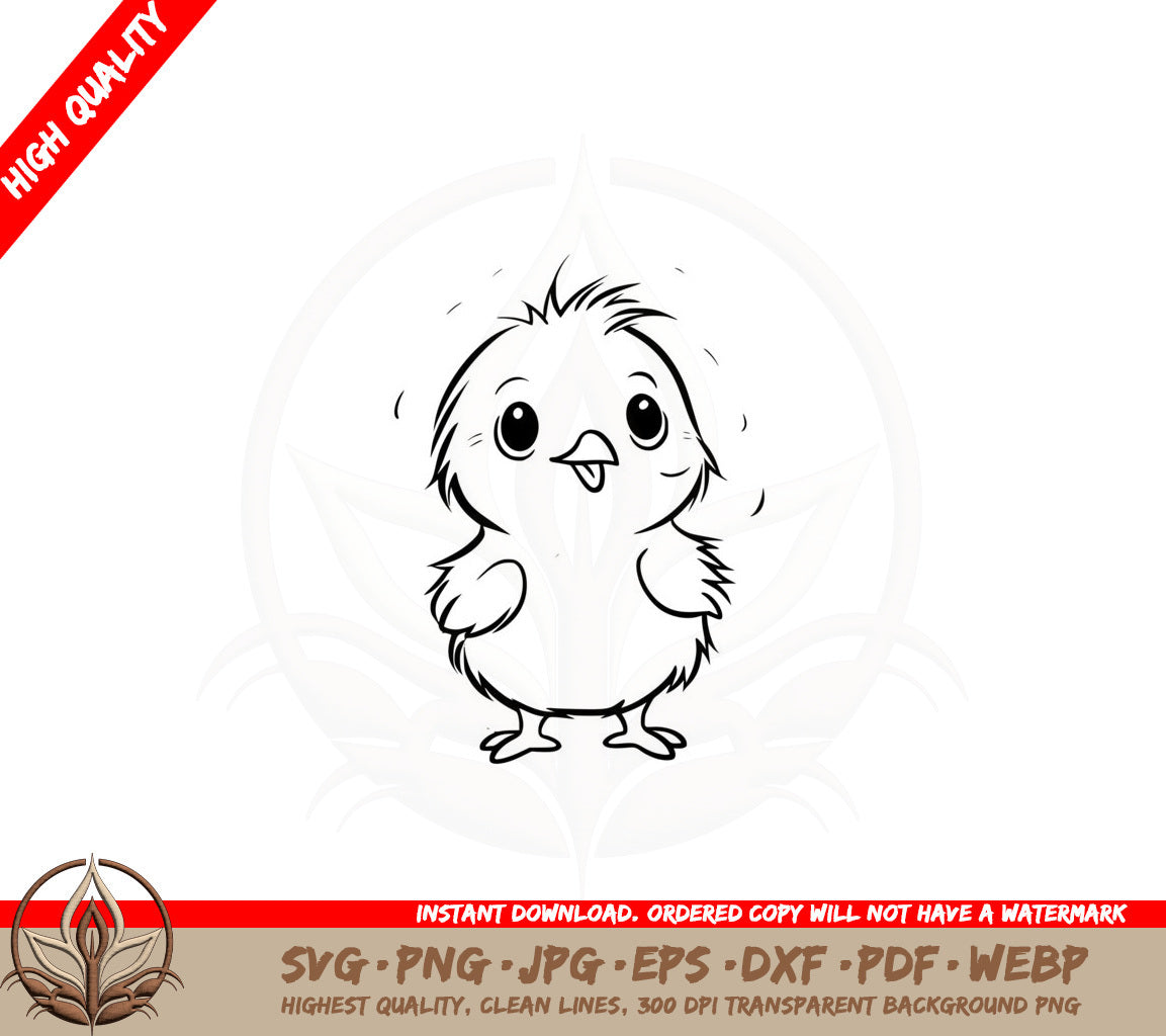Adorable Newborn Chick SVG Cut File Instant Digital Download