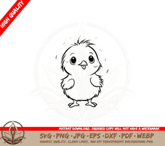 Adorable Newborn Chick SVG Cut File Instant Digital Download