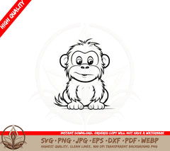 Adorable Orangutan SVG