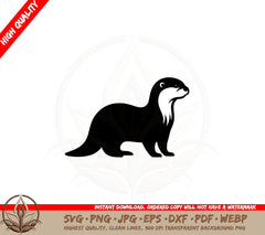 Adorable Otter SVG PNG JPG AI PDF DXF EPS and WebP - Digital Download