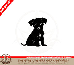 Adorable Pup SVG PNG JPG AI PDF DXF EPS and WebP - Digital Download