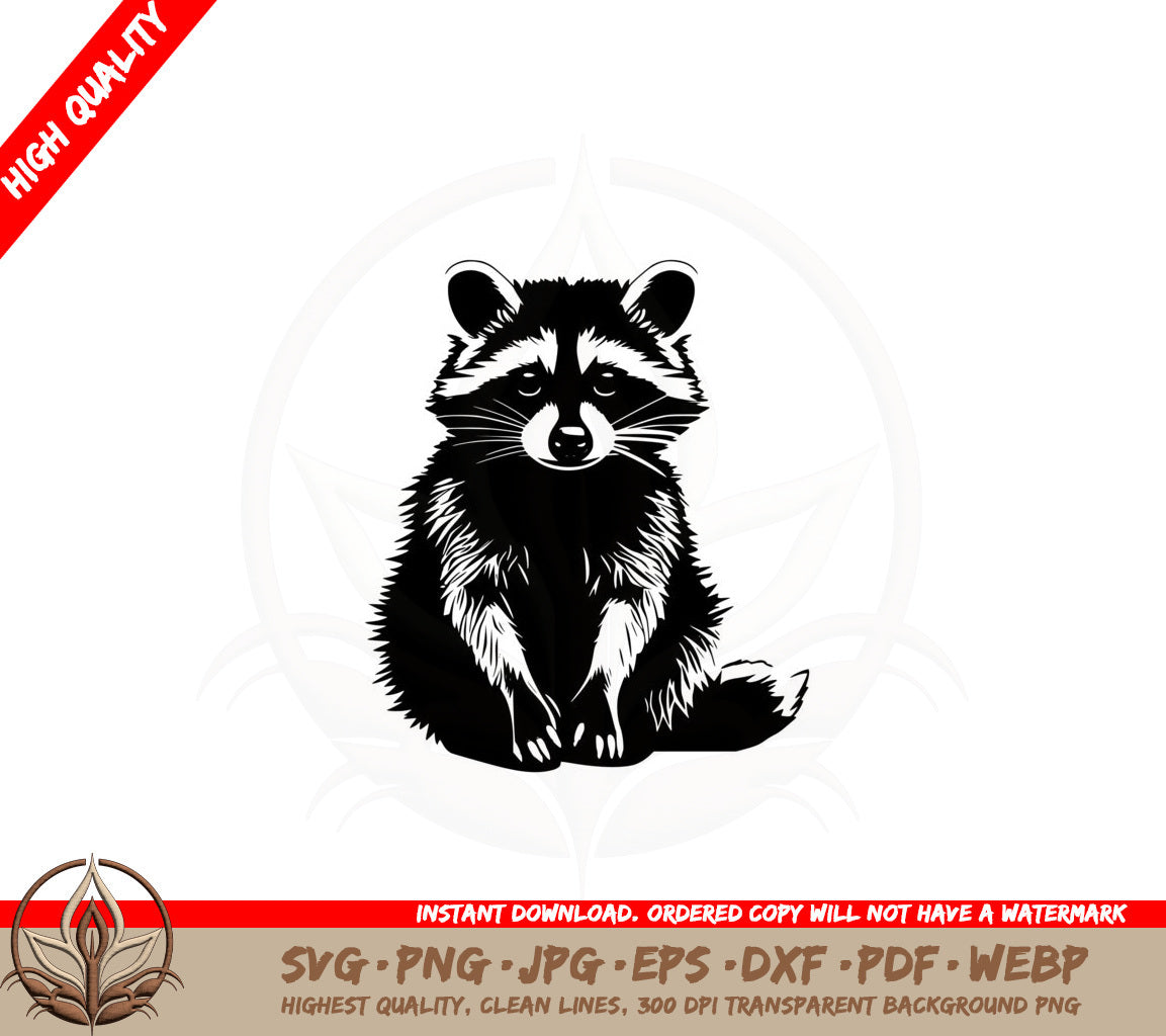 Adorable Raccoon Digital Design SVG