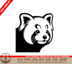 Adorable Red Panda SVG PNG JPG AI PDF DXF EPS and WebP - Digital Download