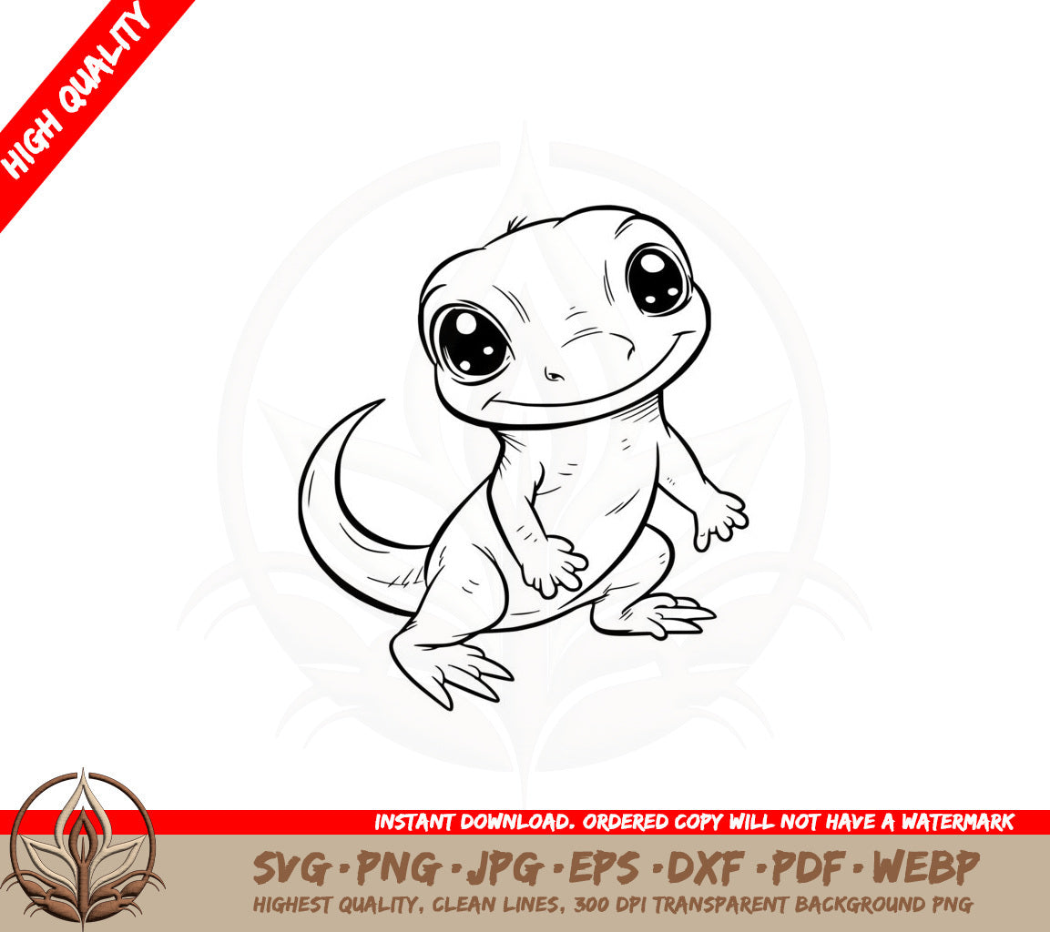 Adorable Salamander SVG Cut File Download